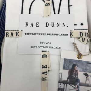 ❗️SALE❗️Rae Dun Set if 2 Pillowcases. LOVE embroidered